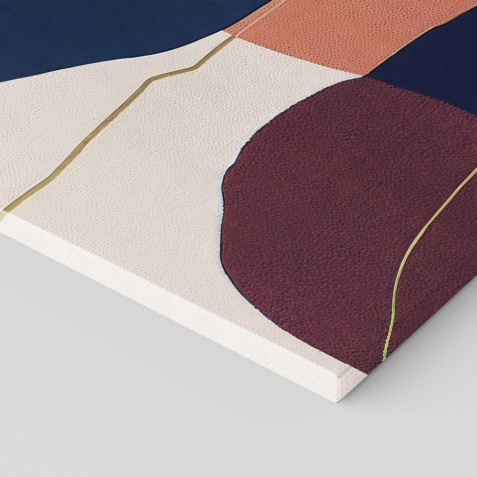 Obraz na płótnie 120x80 - Abstrakt Marsala - nieregularne plamy, kształty