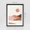 Plakat w ramie 30x40 - Górskie Wzory - nowoczesna sztuka, góry - rama czarna