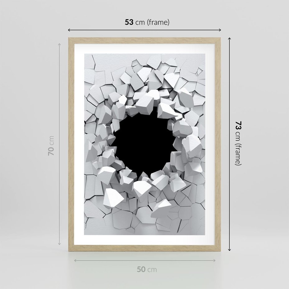 Plakat w ramie 50x70 - Nowoczesna Abstrakcja - grafika, nowoczesna - rama drewno
