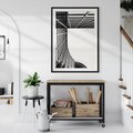 Plakat w ramie 50x70 - Minimalizm Wysokości - architektura, czarno białe zdjęcie - rama czarna