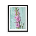 Plakat w ramie 30x40 - Piękno w delikatności - kwiaty, różowe - rama czarna