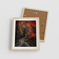 Plakat w ramie 40x50 - Jesienne Podróżowanie - fotografia, jesień - rama drewno