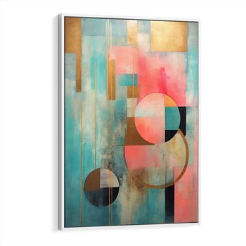 Obraz w ramie 80x120 - Abstrakcyjny Bałagan - abstrakcja, obraz olejny - rama biała