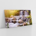 Obraz na płótnie 120x60 - Moc Natury - wodospad, rzeka