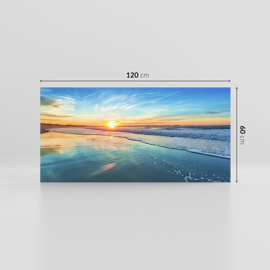 Obraz na płótnie 120x60 - spotkanie przy horyzoncie - morze, plaża