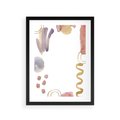 Plakat w ramie 30x40 - Wibracje Pastelowych Odcieni - abstrakcyjny plakat, akwarelowe plamy - rama czarna