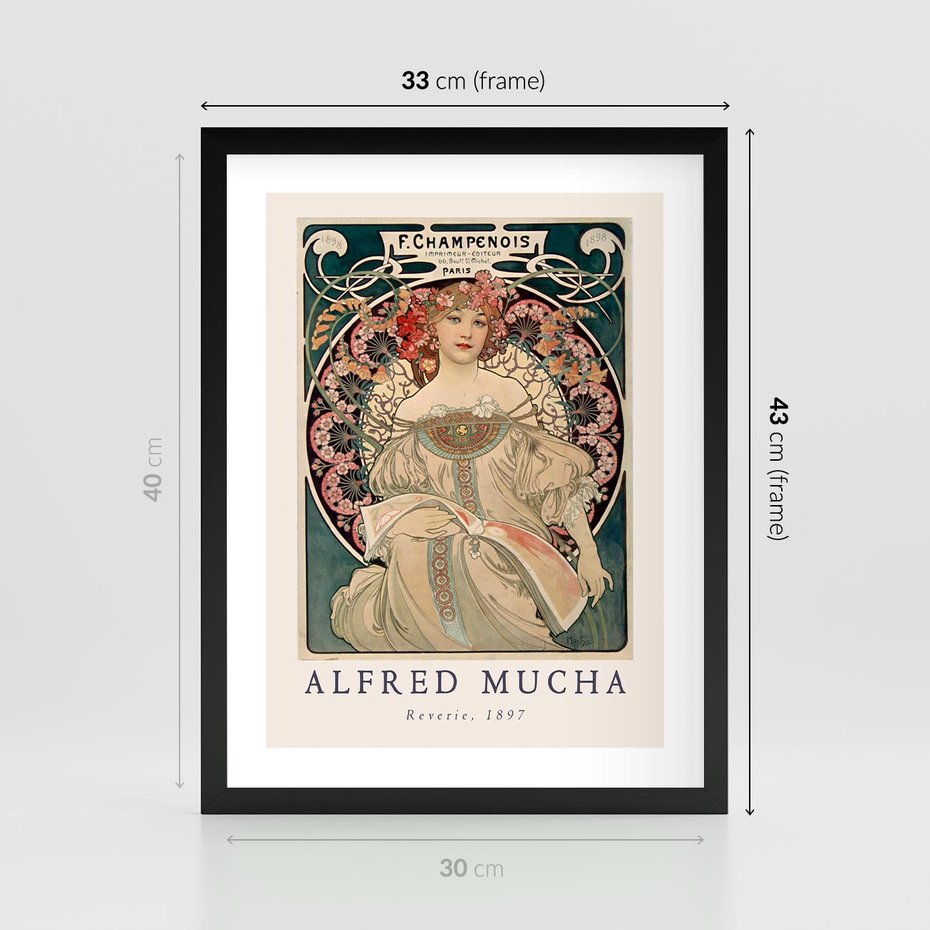 Plakat w ramie 30x40 - Piękno Art Nouveau - plakat, obraz - rama czarna