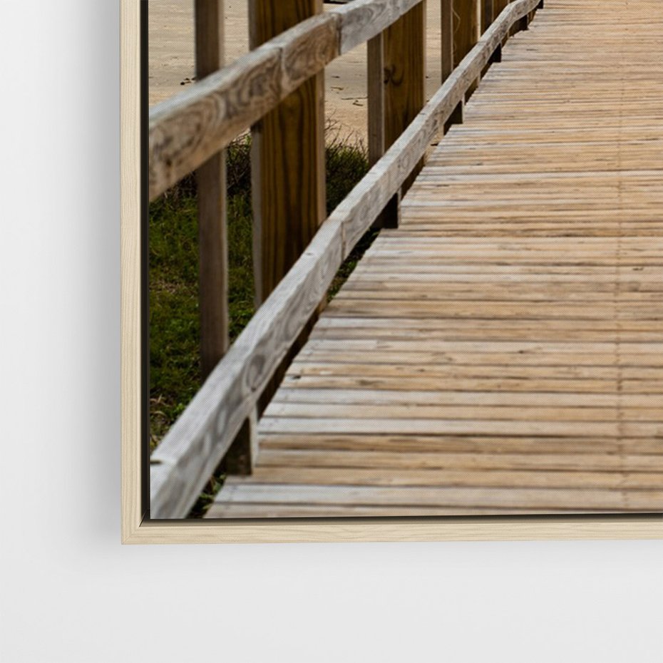 Obraz w ramie 50x70 - Morze i drewniany pomost - morze, pomost - rama drewno