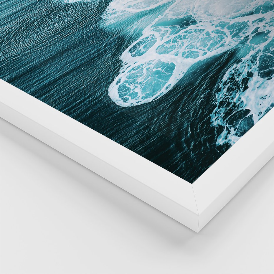 Zestaw obrazy w ramie 50x70 galeria - Tropikalny, napis, cytat, lato, podróż - rama biała