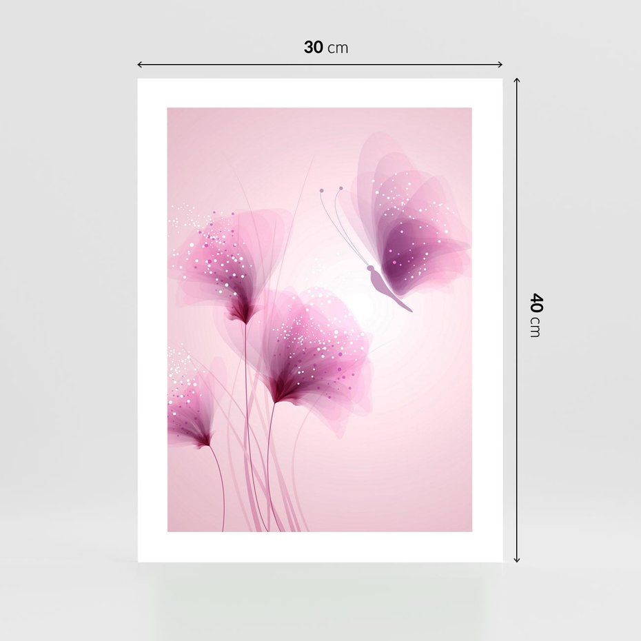 Plakat bez ramy 30x40 - Akwarelowe Kwiaty w Pastelach - kwiaty, akwarelowe