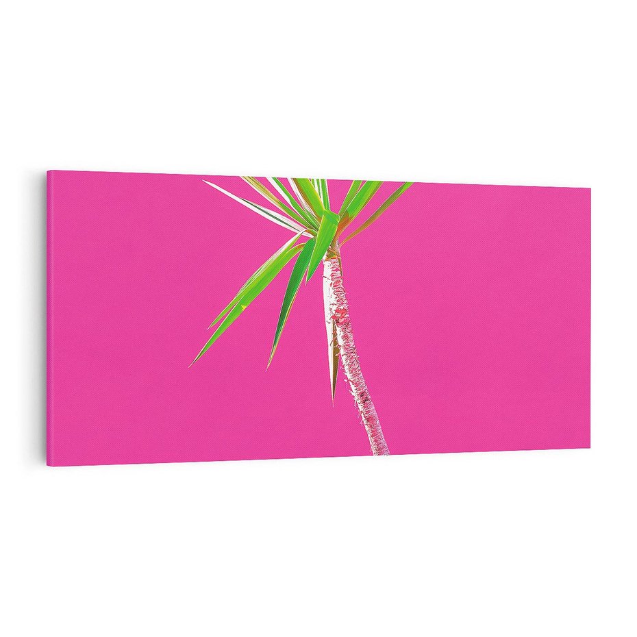 Obraz na płótnie 100x50 - Retro Stylizacja - palma, liście