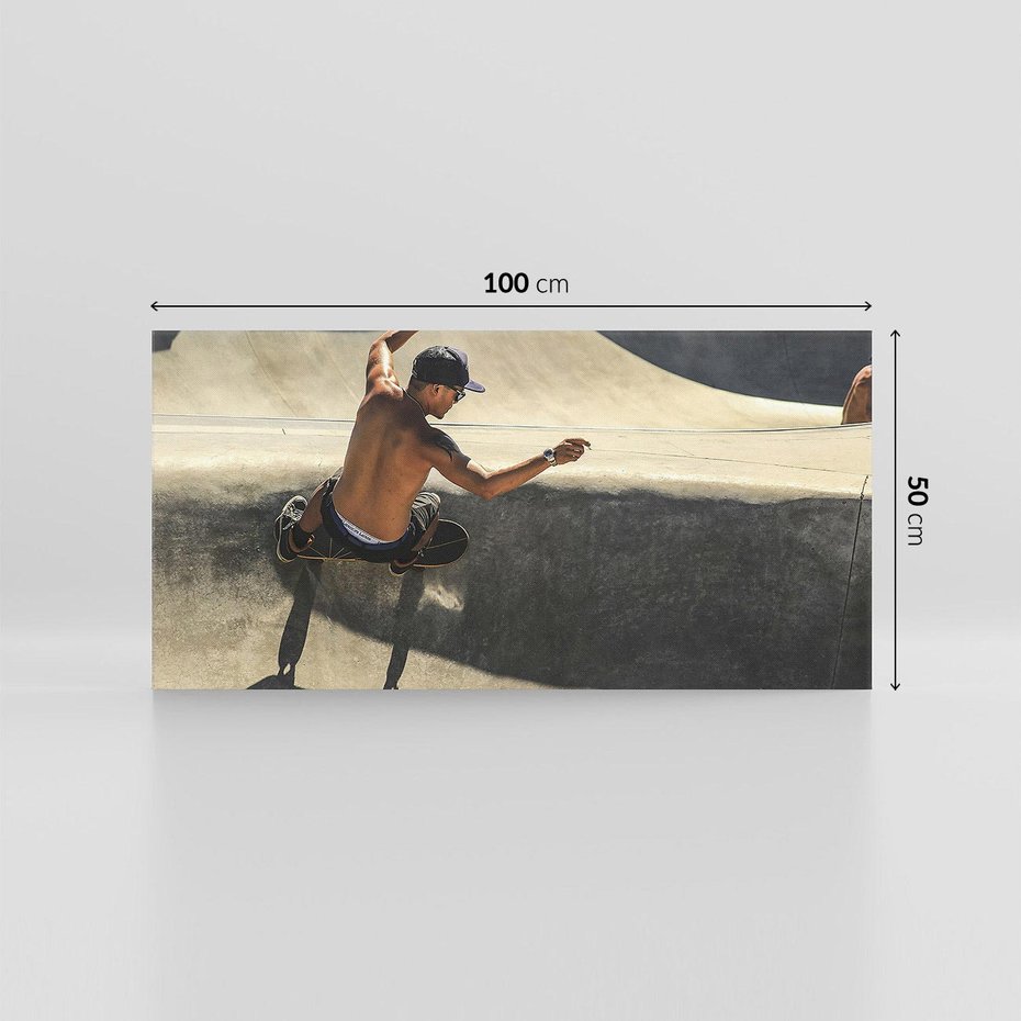 Obraz na płótnie 100x50 - Skateboardowe Wyzwanie na Desce - deskorolka, skateboard