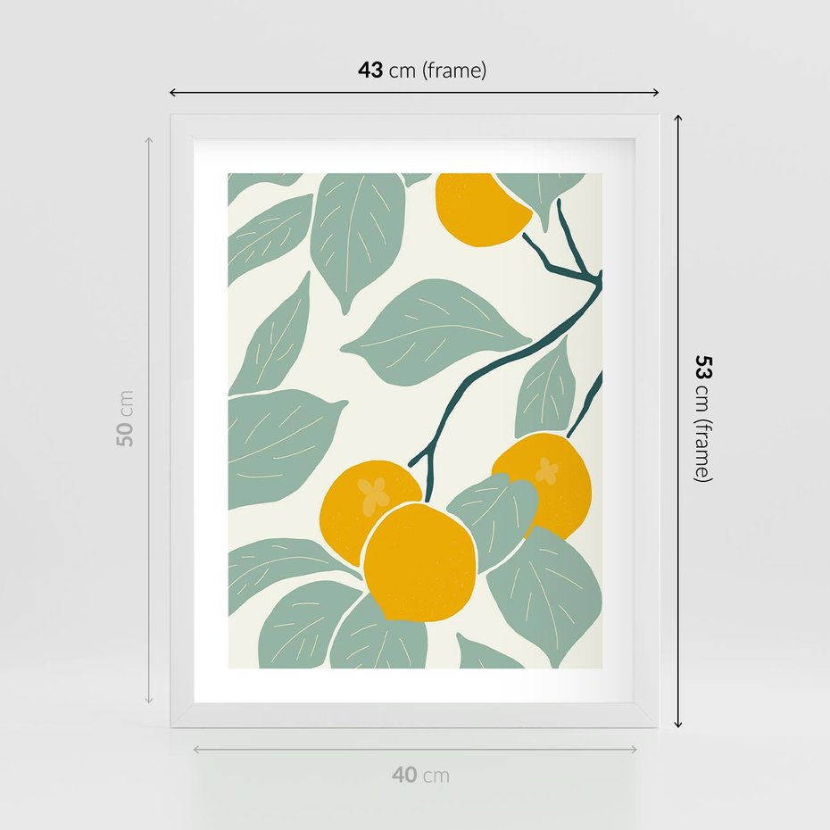 Plakat w ramie 40x50 - Wewnętrzna Melodia - plakat, nowoczesna sztuka - rama biała