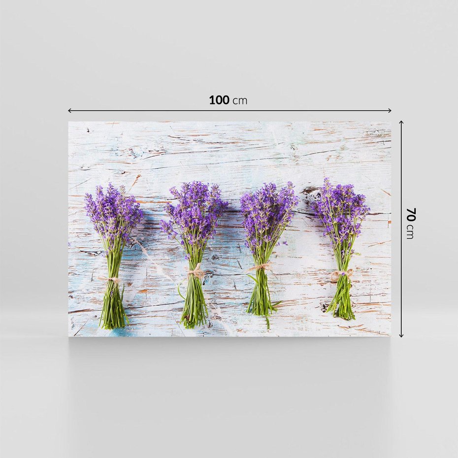 Obraz na płótnie 100x70 - Urok lawendowych pól - lawenda, kawiaty