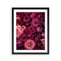 Plakat w ramie 40x50 - Róże - piękno kwiatów - róże, kwiaty - rama czarna