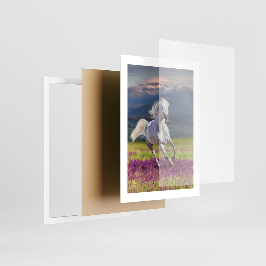 Plakat w ramie 30x40 - Koń Góry: Spotkanie z Wielką Przyrodą - koń, góry - rama biała