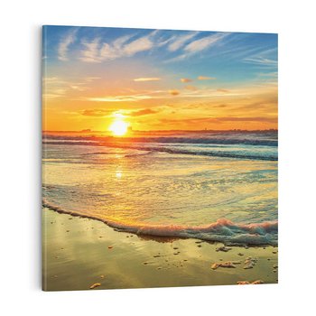 Obraz na płótnie 70x70 - Magia Chwil - zachód słońca,