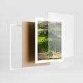Plakat w ramie 40x50 - Pejzaż Widoczek - widoczek, pejzaż - rama biała