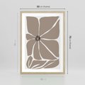Plakat w ramie 50x70 - Złudne Zmysły - abstrakcyjny kwiat, beże i brązy - rama drewno