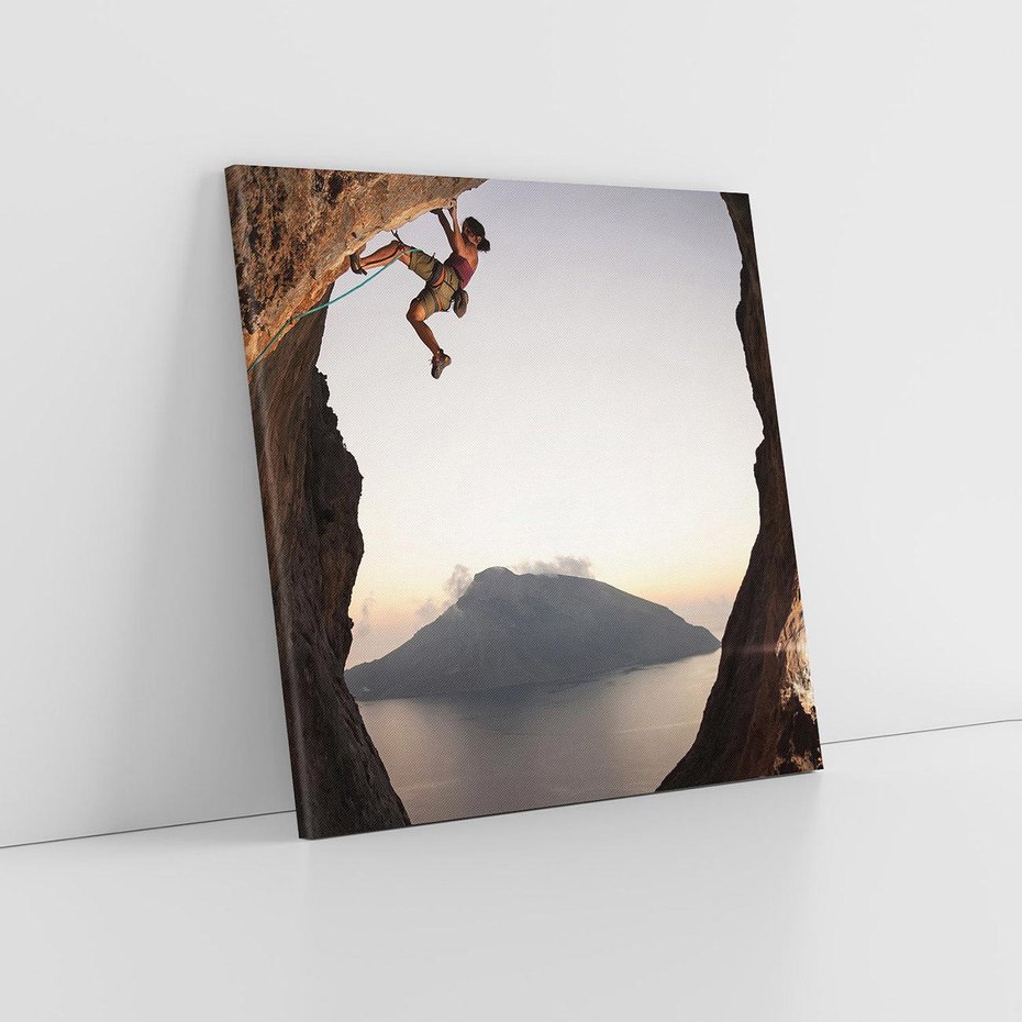 Obraz na płótnie 50x50 - Wspinaczka na Wysokie Góry - wspinaczka, góry