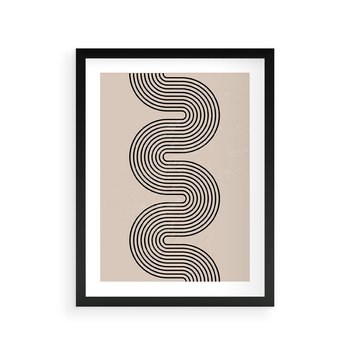 Plakat w ramie 50x70 - Bezgraniczne Odbicia - abstrakcyjne linie, geometria - rama czarna