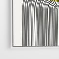 Obraz w ramie 80x80 - Słoneczne Odbicia - geometria, żółte koło - rama biała