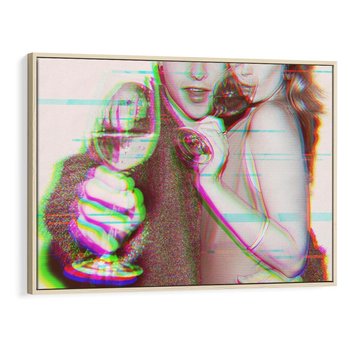 Obraz w ramie 70x50 - Zakochani na Kliszy - zdjecie, stara prześwietlona klisza - rama drewno