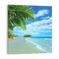 Obraz na płótnie 60x60 - Ucieczka do Raju - wyspa tropikalna, plaża