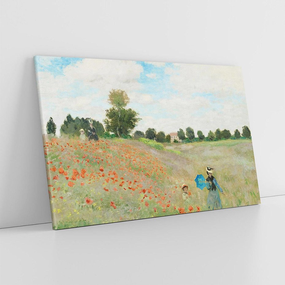 Obraz na płótnie 120x80 - Pole makowe w pobliżu Argenteuil 1873, Claude Monet - Reprodukcja - reprodukcja, obraz na płótnie
