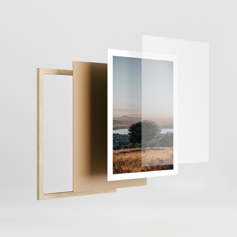 Plakat w ramie 50x70 - Siła Natury - drzewo, pejzaż - rama drewno