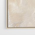 Obraz w ramie 70x100 - Elegancja w Złocistym Chaosie - złoto beż, abstrakcja - rama drewno