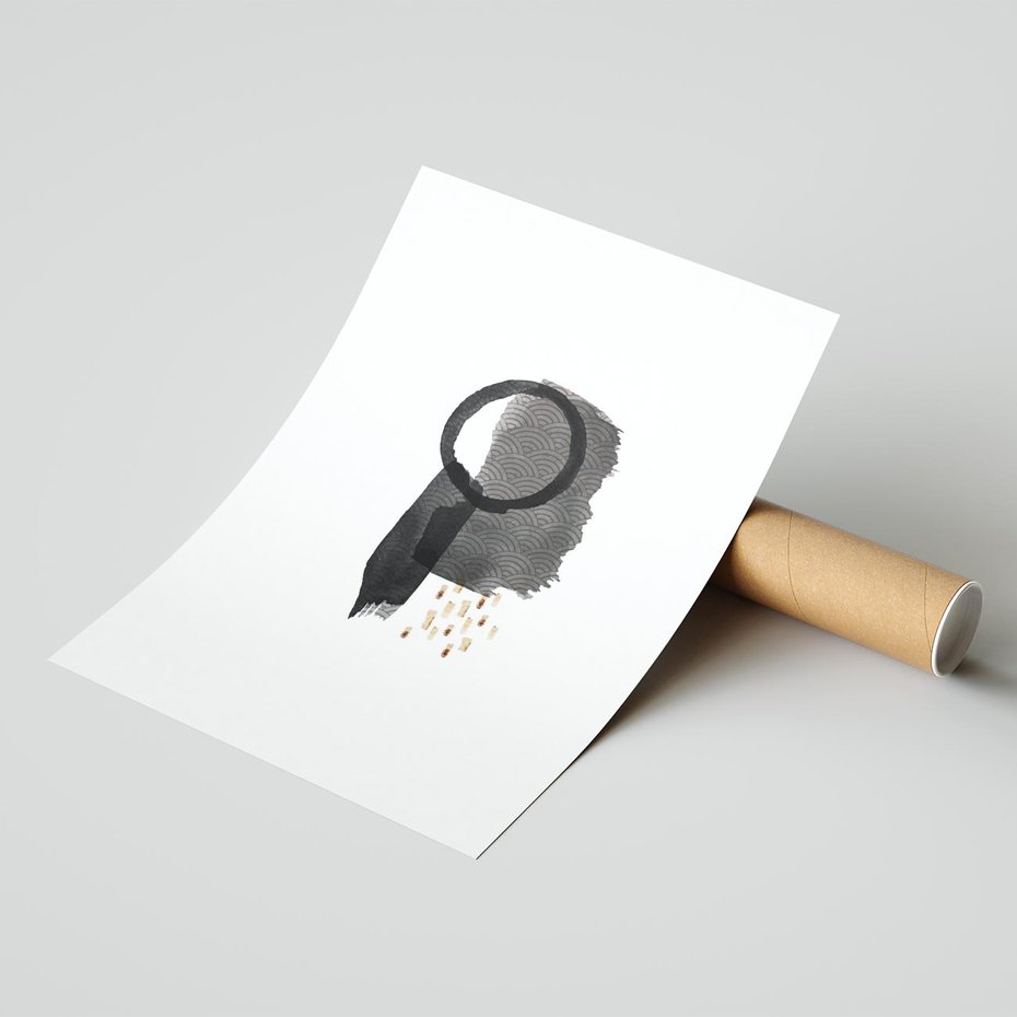 Plakat bez ramy 30x40 - Japoński Minimalizm - grafika w japońskim stylu, minimalizm