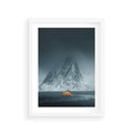 Plakat w ramie 30x40 - Skandynawski pejzaż - skadynawski, pejzaż - rama biała
