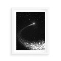 Plakat w ramie 40x50 - Kometa wśród gwiazd - kometa, gwiazdy - rama biała
