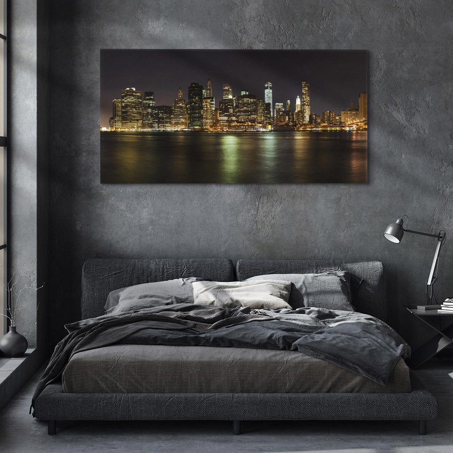 Obraz na płótnie 140x70 - Nowy Jork nocą - New York, Nowy