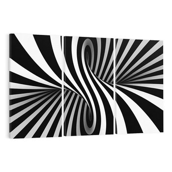 Obraz na płótnie 120x80 - Kolorowa Abstrakcja: Inspiracje Zebry - abstrakcja, 3d