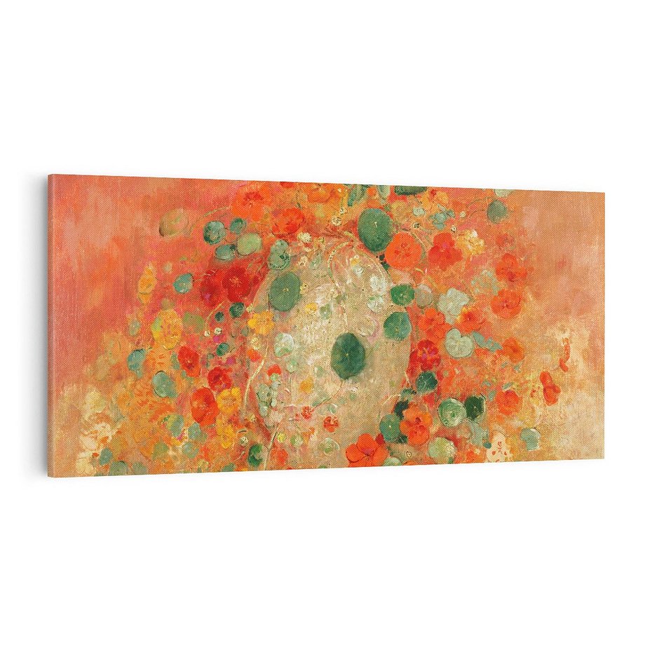 Obraz na płótnie 120x60 - "Nasturcje" (1905) Odilon Redon - Reprodukcja - reprodukcja, obraz na płótnie