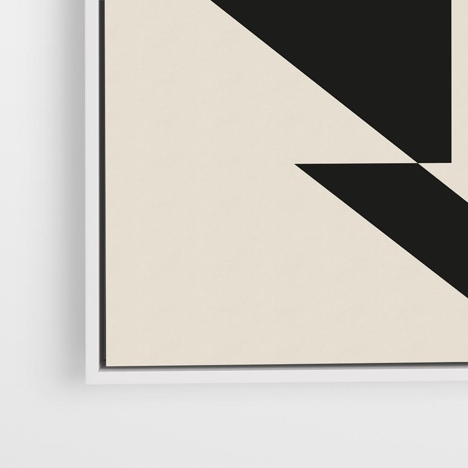 Obraz w ramie 80x80 - Rozkwitająca Abstrakcja - abstrakcyjne geometryczne kształty, minimalizm - rama biała