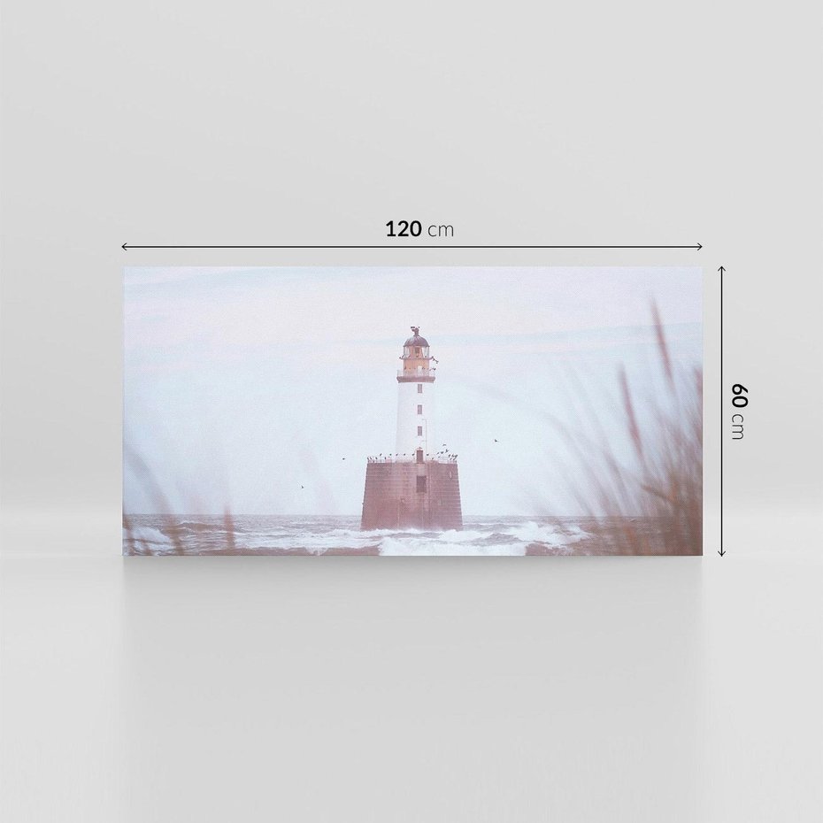 Obraz na płótnie 120x60 - Magiczna Aura - latarnia, mgła