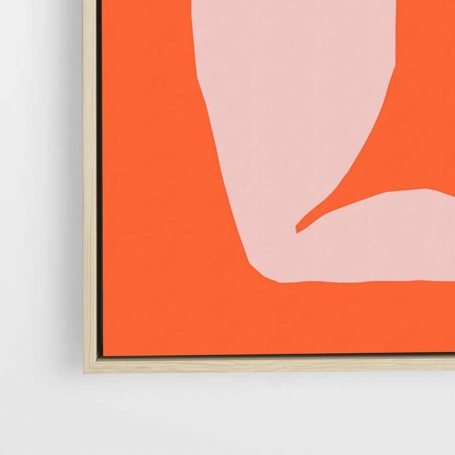 Obraz w ramie 80x80 - Antyczna Godzina - abstrakcja, kobieca sylwetka - rama drewno