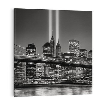 Obraz na płótnie 80x80 - Miasto ożywione nocą - miasto, noc