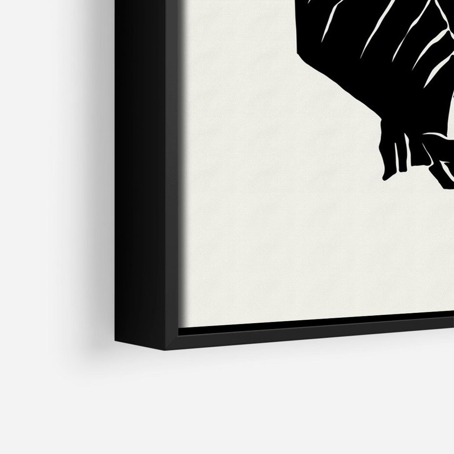 Obraz w ramie 70x100 - Rytmy roślinnego życia - nowoczesna sztuka, minimalistyczny styl - rama czarna