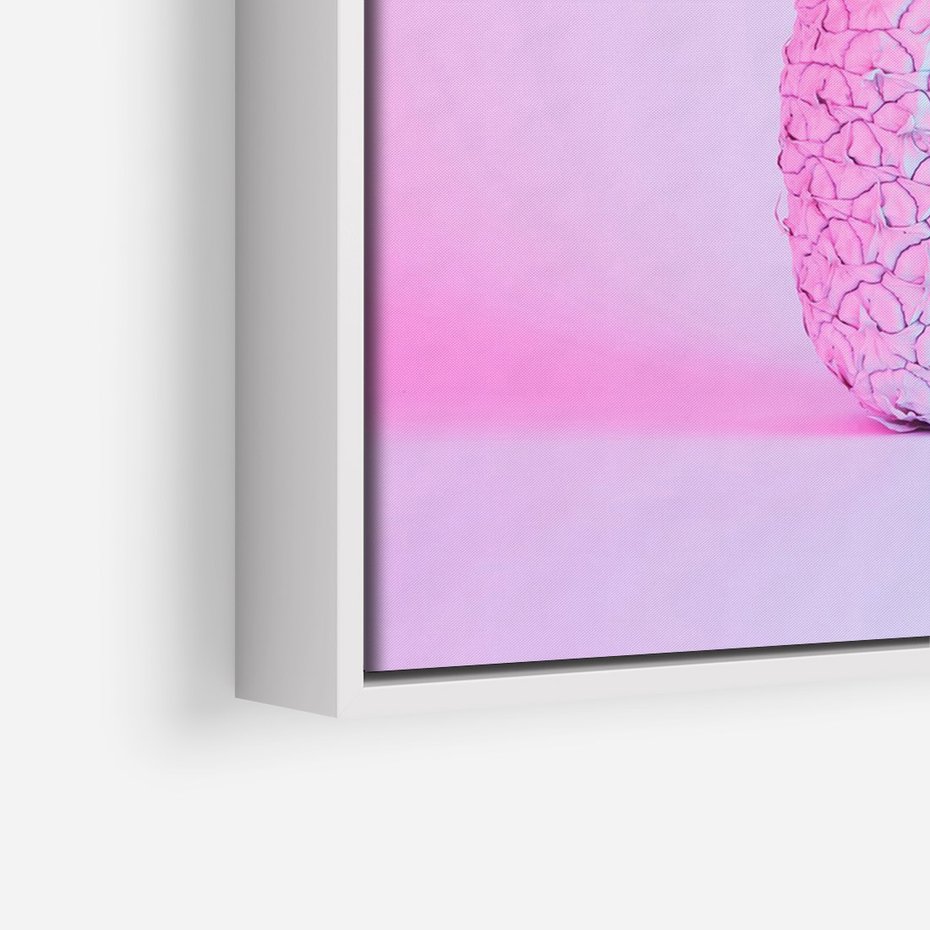 Obraz w ramie 50x70 - Ananas Abstrakcja - ananas, abstrakcja - rama biała