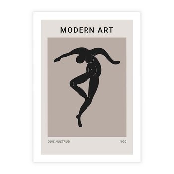 Plakat bez ramy 40x50 - Modernistyczna Wizja - plakat modern, czarna postać