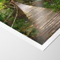 Plakat bez ramy 50x70 - Przez Dżunglę - most, linowy
