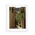 Plakat w ramie 40x50 - Urokliwa włoska uliczka - włoska, uliczka - rama biała