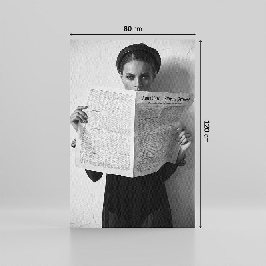 Obraz na płótnie 80x120 - Nowe Wiadomości - retro zdjęcie, czarno białe