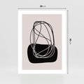 Plakat bez ramy 30x40 - Linie Eksploracji - abstrakcyjne szkicowane linie, minimalizm