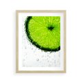 Plakat w ramie 40x50 - Świeżość i kwasowość limonki - limnka, owoce - rama drewno
