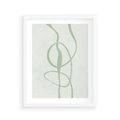 Plakat w ramie 40x50 - Zieleń Wewnętrznej Harmonii - zielona abstrakcja, zgaszona zieleń - rama biała